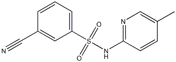 3-cyano-N-(5-methylpyridin-2-yl)benzene-1-sulfonamide