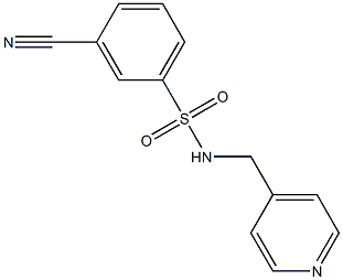 3-cyano-N-(pyridin-4-ylmethyl)benzene-1-sulfonamide Structure