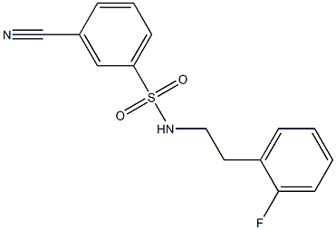 3-cyano-N-[2-(2-fluorophenyl)ethyl]benzene-1-sulfonamide