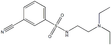 3-cyano-N-[2-(diethylamino)ethyl]benzenesulfonamide Struktur
