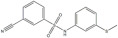 3-cyano-N-[3-(methylsulfanyl)phenyl]benzene-1-sulfonamide Struktur