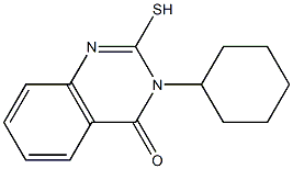 3-cyclohexyl-2-sulfanyl-3,4-dihydroquinazolin-4-one,,结构式