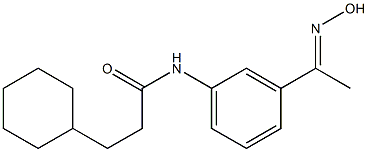 3-cyclohexyl-N-{3-[1-(hydroxyimino)ethyl]phenyl}propanamide