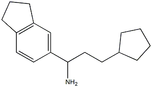 3-cyclopentyl-1-(2,3-dihydro-1H-inden-5-yl)propan-1-amine,,结构式