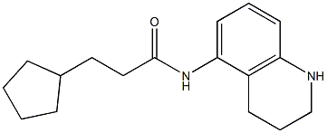 3-cyclopentyl-N-(1,2,3,4-tetrahydroquinolin-5-yl)propanamide 结构式