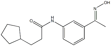 3-cyclopentyl-N-{3-[1-(hydroxyimino)ethyl]phenyl}propanamide Structure