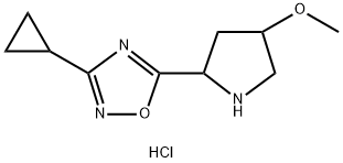 3-cyclopropyl-5-(4-methoxypyrrolidin-2-yl)-1,2,4-oxadiazole Structure