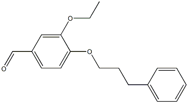 3-ethoxy-4-(3-phenylpropoxy)benzaldehyde 化学構造式