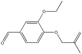 3-ethoxy-4-[(2-methylprop-2-enyl)oxy]benzaldehyde,,结构式