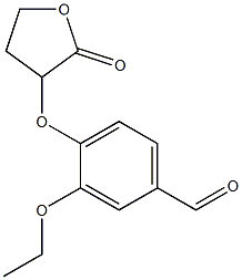 3-ethoxy-4-[(2-oxooxolan-3-yl)oxy]benzaldehyde,,结构式