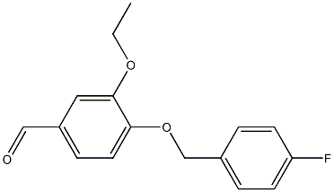 3-ethoxy-4-[(4-fluorophenyl)methoxy]benzaldehyde 化学構造式