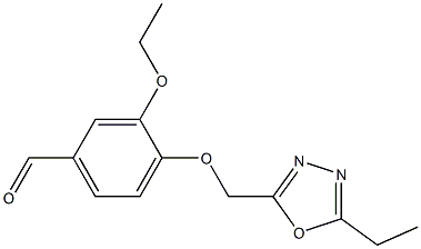 3-ethoxy-4-[(5-ethyl-1,3,4-oxadiazol-2-yl)methoxy]benzaldehyde,,结构式