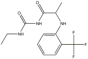 3-ethyl-1-(2-{[2-(trifluoromethyl)phenyl]amino}propanoyl)urea Structure