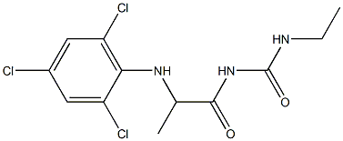 3-ethyl-1-{2-[(2,4,6-trichlorophenyl)amino]propanoyl}urea