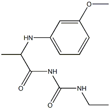 3-ethyl-1-{2-[(3-methoxyphenyl)amino]propanoyl}urea Struktur