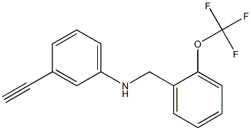 3-ethynyl-N-{[2-(trifluoromethoxy)phenyl]methyl}aniline 化学構造式