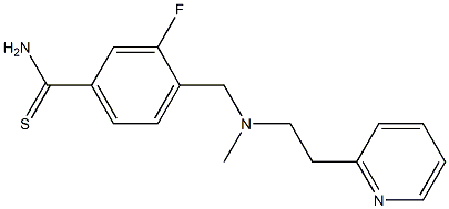 3-fluoro-4-({methyl[2-(pyridin-2-yl)ethyl]amino}methyl)benzene-1-carbothioamide