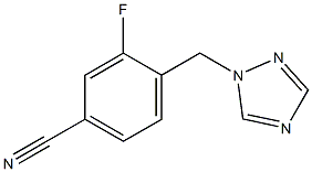 3-fluoro-4-(1H-1,2,4-triazol-1-ylmethyl)benzonitrile,,结构式