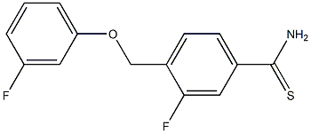 3-fluoro-4-(3-fluorophenoxymethyl)benzene-1-carbothioamide,,结构式