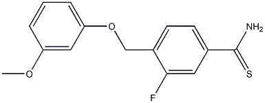 3-fluoro-4-(3-methoxyphenoxymethyl)benzene-1-carbothioamide