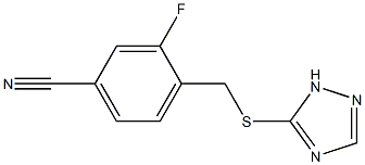 3-fluoro-4-[(1H-1,2,4-triazol-5-ylsulfanyl)methyl]benzonitrile 化学構造式