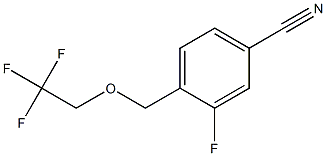 3-fluoro-4-[(2,2,2-trifluoroethoxy)methyl]benzonitrile 化学構造式