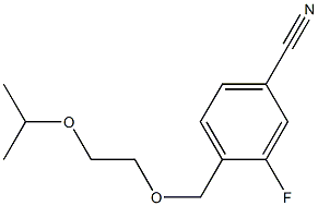 3-fluoro-4-[(2-isopropoxyethoxy)methyl]benzonitrile 结构式