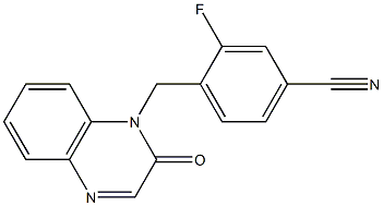 3-fluoro-4-[(2-oxoquinoxalin-1(2H)-yl)methyl]benzonitrile|