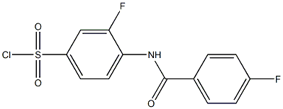 3-fluoro-4-[(4-fluorobenzene)amido]benzene-1-sulfonyl chloride