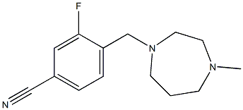 3-fluoro-4-[(4-methyl-1,4-diazepan-1-yl)methyl]benzonitrile|