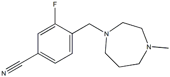 3-fluoro-4-[(4-methyl-1,4-diazepan-1-yl)methyl]benzonitrile 结构式