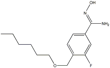 3-fluoro-4-[(hexyloxy)methyl]-N'-hydroxybenzene-1-carboximidamide