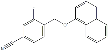 3-fluoro-4-[(naphthalen-1-yloxy)methyl]benzonitrile Structure