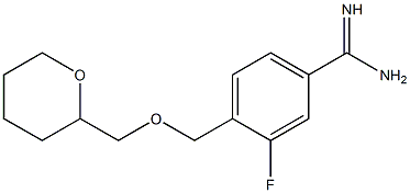 3-fluoro-4-[(tetrahydro-2H-pyran-2-ylmethoxy)methyl]benzenecarboximidamide Structure