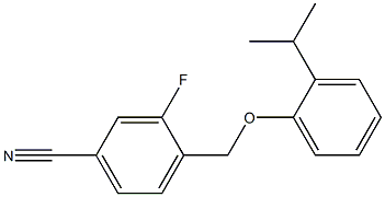 3-fluoro-4-[2-(propan-2-yl)phenoxymethyl]benzonitrile Structure