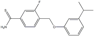 3-fluoro-4-[3-(propan-2-yl)phenoxymethyl]benzene-1-carbothioamide|