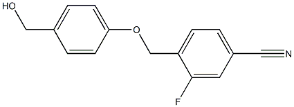 3-fluoro-4-[4-(hydroxymethyl)phenoxymethyl]benzonitrile Structure