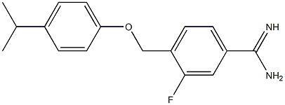 3-fluoro-4-[4-(propan-2-yl)phenoxymethyl]benzene-1-carboximidamide Struktur