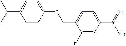 3-fluoro-4-[4-(propan-2-yl)phenoxymethyl]benzene-1-carboximidamide,,结构式