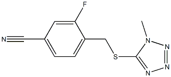 3-fluoro-4-{[(1-methyl-1H-1,2,3,4-tetrazol-5-yl)sulfanyl]methyl}benzonitrile Structure