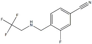 3-fluoro-4-{[(2,2,2-trifluoroethyl)amino]methyl}benzonitrile Structure