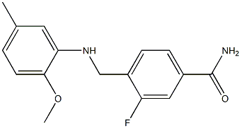 3-fluoro-4-{[(2-methoxy-5-methylphenyl)amino]methyl}benzamide|