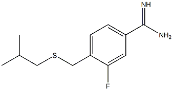 3-fluoro-4-{[(2-methylpropyl)sulfanyl]methyl}benzene-1-carboximidamide|