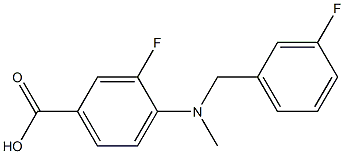 3-fluoro-4-{[(3-fluorophenyl)methyl](methyl)amino}benzoic acid