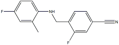 3-fluoro-4-{[(4-fluoro-2-methylphenyl)amino]methyl}benzonitrile|