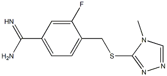3-fluoro-4-{[(4-methyl-4H-1,2,4-triazol-3-yl)sulfanyl]methyl}benzene-1-carboximidamide
