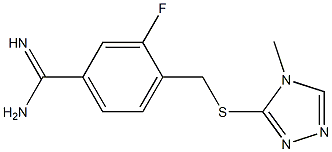 3-fluoro-4-{[(4-methyl-4H-1,2,4-triazol-3-yl)sulfanyl]methyl}benzene-1-carboximidamide Structure