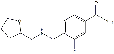 3-fluoro-4-{[(oxolan-2-ylmethyl)amino]methyl}benzamide,,结构式