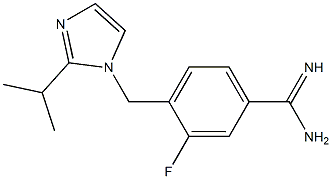 3-fluoro-4-{[2-(propan-2-yl)-1H-imidazol-1-yl]methyl}benzene-1-carboximidamide Struktur