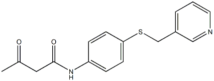 3-oxo-N-{4-[(pyridin-3-ylmethyl)sulfanyl]phenyl}butanamide Structure